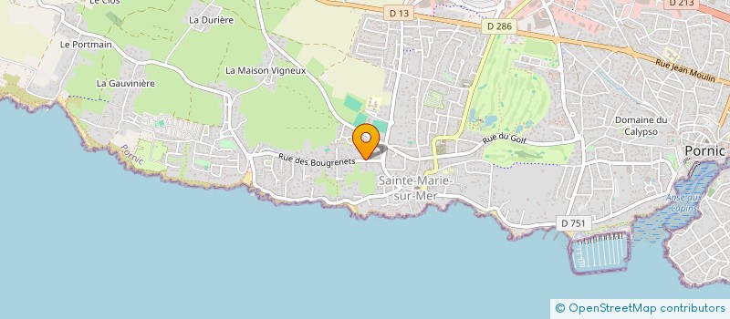 localisation de l'entreprise GUIDECO PEINTURE à PORNIC