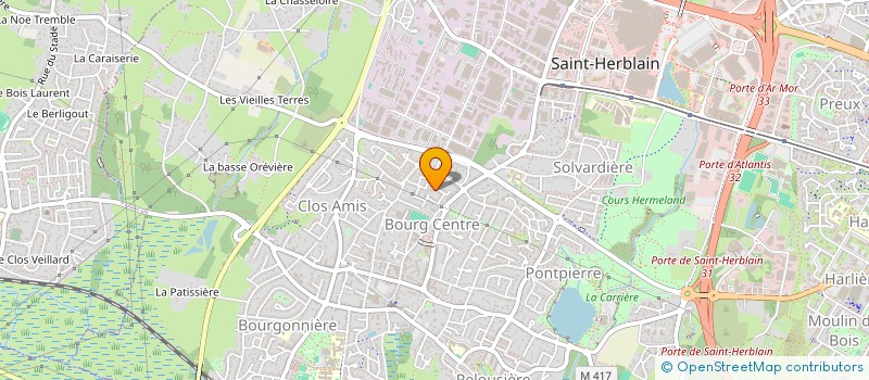 localisation de l'entreprise GUIDES INTERPRETES CONFERENCIERS DE L'OUEST  SAINT-HERBLAIN