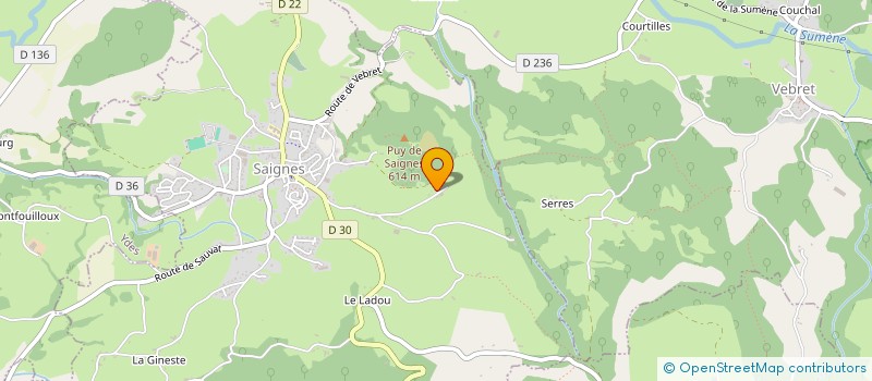 localisation de l'entreprise GUIDES TOURISME AUVERGNE à SAINT-MARTIN-SOUS-VIGOUROUX