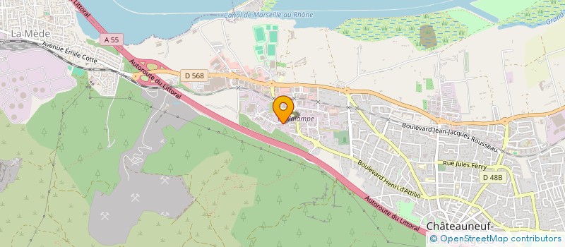 localisation de l'entreprise GUIDEUR TRANSPORT MOTO SERVICES  CHATEAUNEUF-LES-MARTIGUES