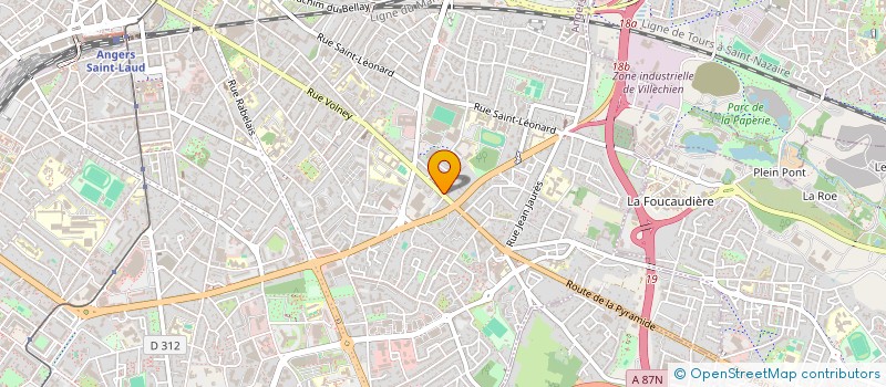 localisation de l'entreprise GUIDON PEDALE CLUB ANGEVIN à ANGERS