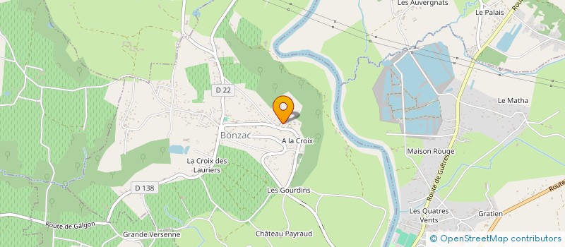 localisation de l'entreprise GUIET BERNARD & HAIE DOMINIQUE  BONZAC