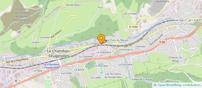 localisation de l'entreprise GUIGNAND CONSTRUCTIONS MATALLIQUES à LE CHAMBON-FEUGEROLLES
