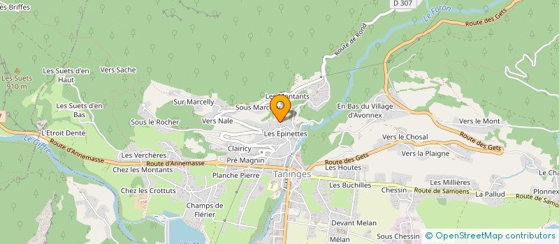 localisation de l'entreprise GUIGNARD/PAIRAUD  TANINGES