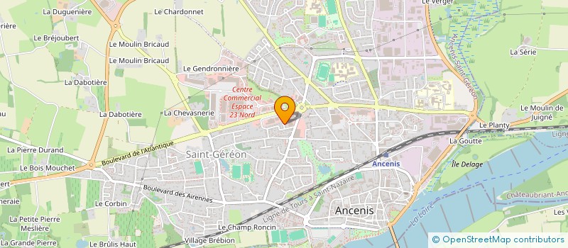 localisation de l'entreprise GUIGNARDS...  ANCENIS-SAINT-GEREON