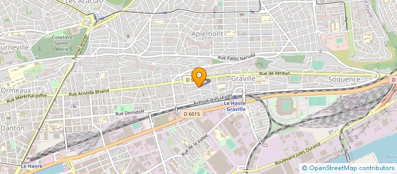 localisation de l'entreprise GUIGNERY & VILLAMAUX à LE HAVRE