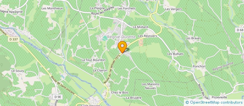 localisation de l'entreprise GUIGNIER-DESMULES à REGNIE-DURETTE