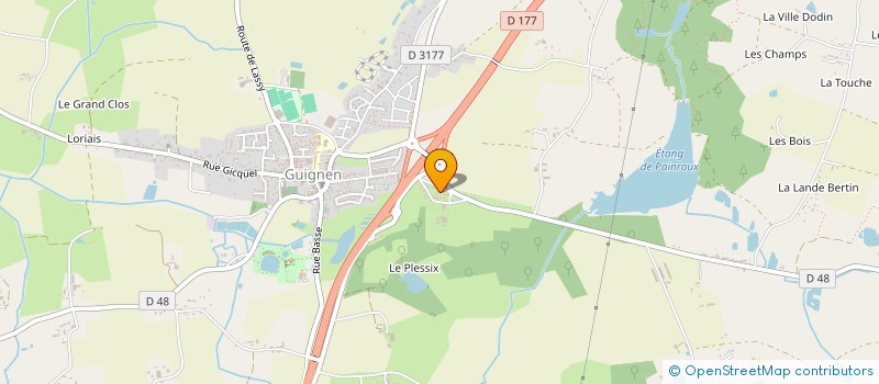 localisation de l'entreprise GUIGOT  GUIGNEN