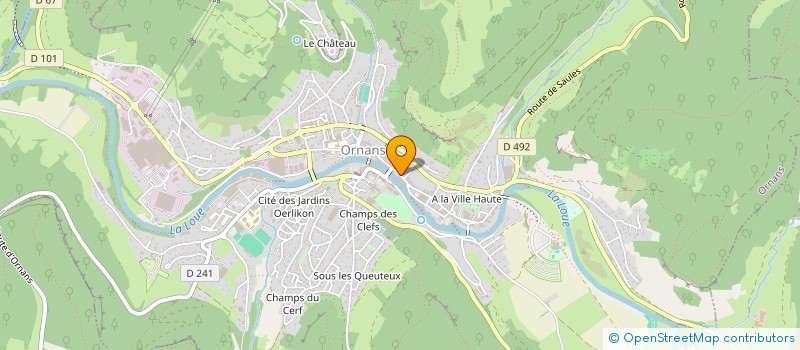 localisation de l'entreprise GUIGOU à ORNANS