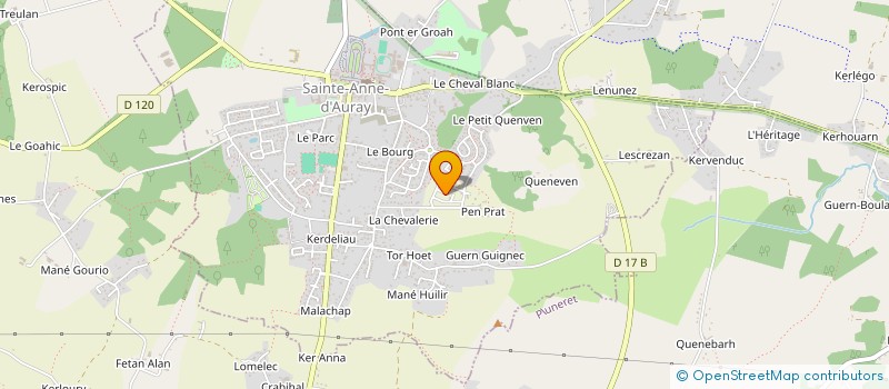 localisation de l'entreprise GUIHUR CHEVALIER  SAINTE-ANNE-D'AURAY