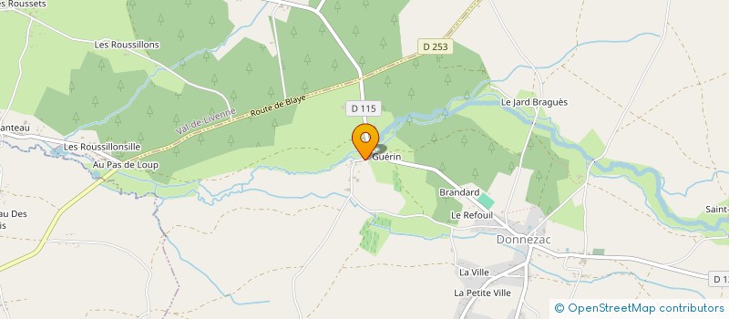 localisation de l'entreprise GUILANT  DONNEZAC