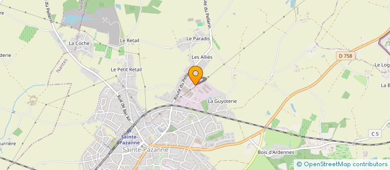 localisation de l'entreprise GUILBAUD TONY EURL à SAINTE-PAZANNE