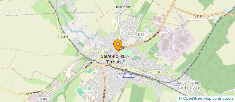 localisation de l'entreprise GUILBERT ET LEMAITRE à SAINT-POL-SUR-TERNOISE