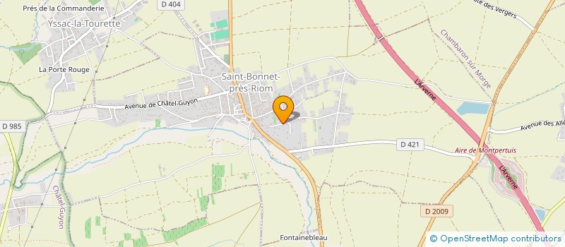 localisation de l'entreprise GUILDE BONNETOISE ET FARFADETS  SAINT-BONNET-PRES-RIOM