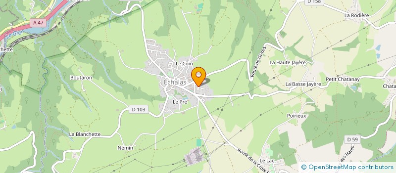 localisation de l'entreprise GUILDE INTERVAL  ECHALAS