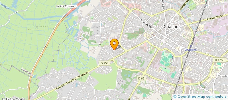 localisation de l'entreprise GUILL'BEL à CHALLANS