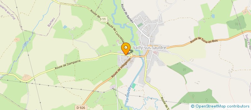 localisation de l'entreprise GUILLANEUF ECHAFAUDAGE  VAILLY-SUR-SAULDRE