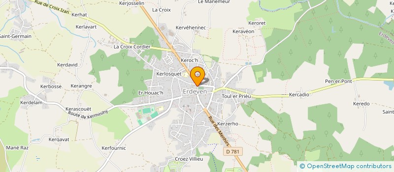 localisation de l'entreprise GUILLAUME  ERDEVEN