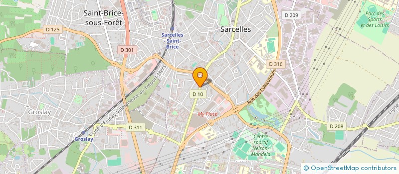 localisation de l'entreprise GUILLAUME  SARCELLES