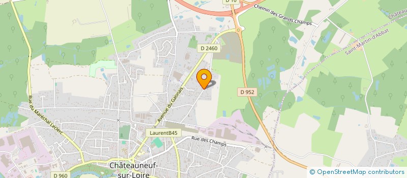 localisation de l'entreprise GUILLAUME BELNOUX à CHATEAUNEUF-SUR-LOIRE