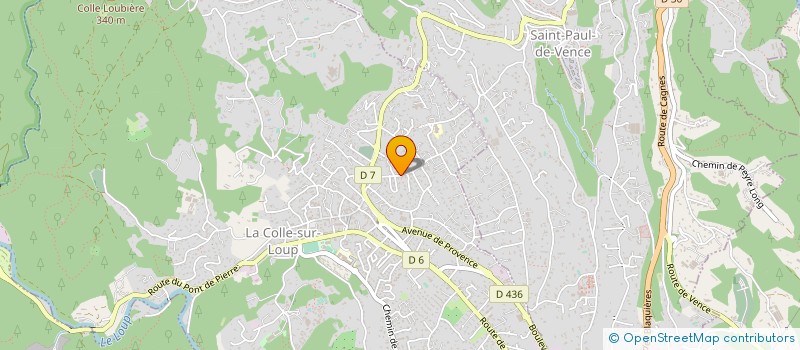 localisation de l'entreprise GUILLAUME BOURDIN SAS à LA COLLE-SUR-LOUP