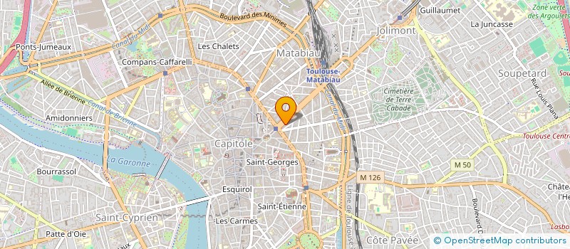 localisation de l'entreprise GUILLAUME CAPIN COIFFURE à TOULOUSE
