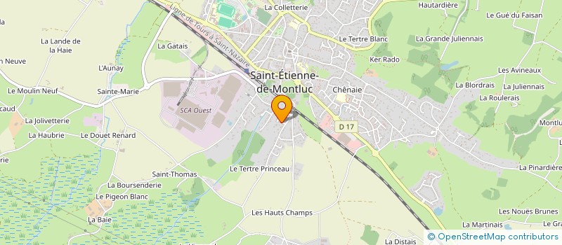 localisation de l'entreprise GUILLAUME CHEVALIER PAYSAGISTE à SAINT-ETIENNE-DE-MONTLUC