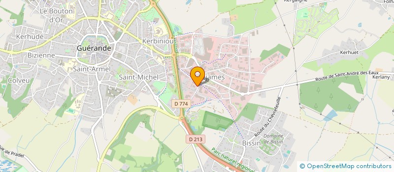 localisation de l'entreprise GUILLAUME & CIE à GUERANDE