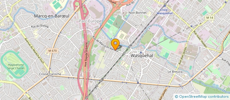 localisation de l'entreprise GUILLAUME DUFOUR - ARCHITECTE D.P.L.G.  WASQUEHAL