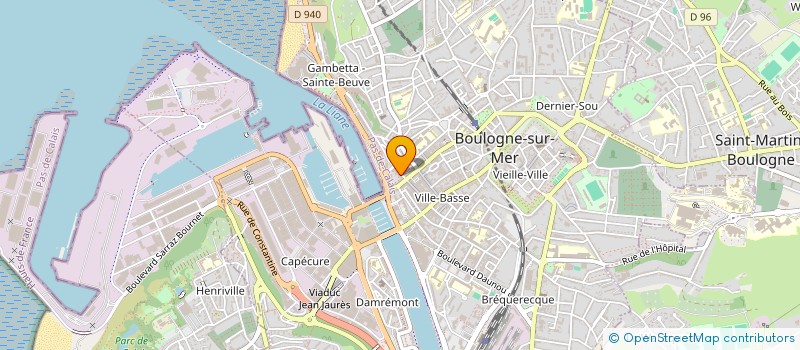 localisation de l'entreprise GUILLAUME ET JEREMY à BOULOGNE-SUR-MER