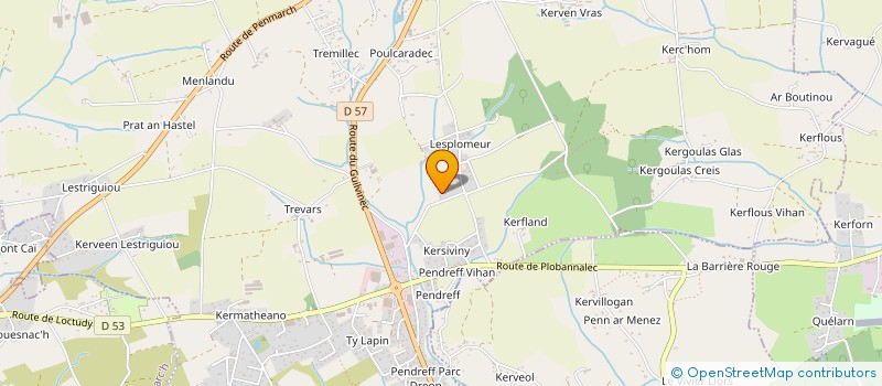 localisation de l'entreprise GUILLAUME LE BEC TERRASSEMENT  PLOMEUR