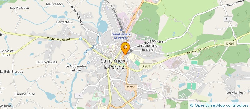 localisation de l'entreprise GUILLAUME MOUTIER ET CLAIRE MOUTIER, NOTAIRES ASSOCIES  SAINT-YRIEIX-LA-PERCHE