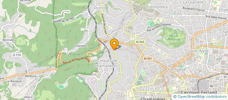 localisation de l'entreprise GUILLAUME TEISSIER  CHAMALIERES