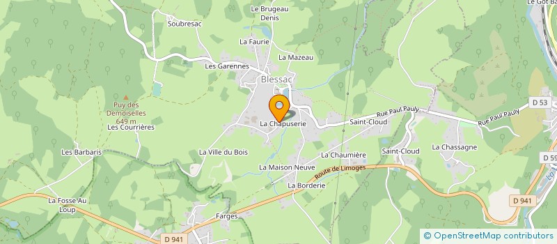 localisation de l'entreprise GUILLAUME TRANSPORT à BLESSAC
