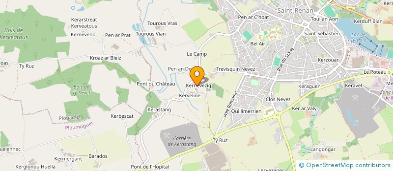 localisation de l'entreprise GUILLEC JARDINAGES SERVICES à SAINT RENAN