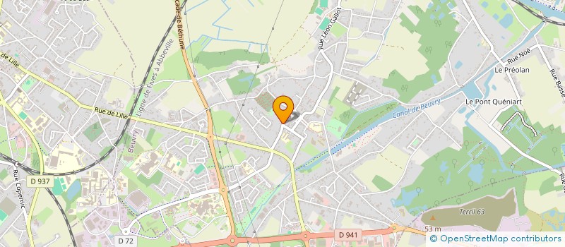 localisation de l'entreprise GUILLEMET  BEUVRY