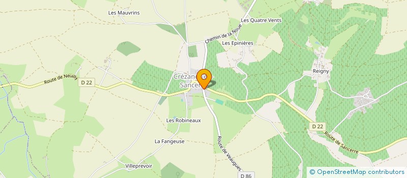 localisation de l'entreprise GUILLERAULT PAGES  CREZANCY-EN-SANCERRE