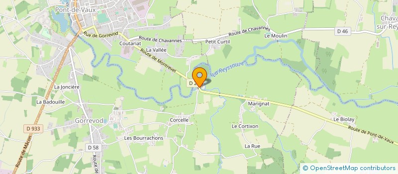 localisation de l'entreprise GUILLERMIN ET FILS à GORREVOD