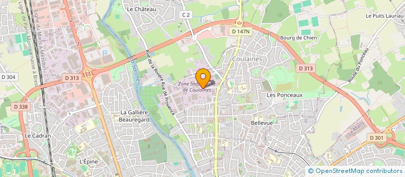 localisation de l'entreprise GUILLERMINET SARL à COULAINES