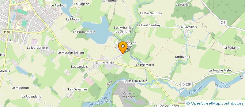 localisation de l'entreprise GUILLERY SYF à LA BOUEXIERE