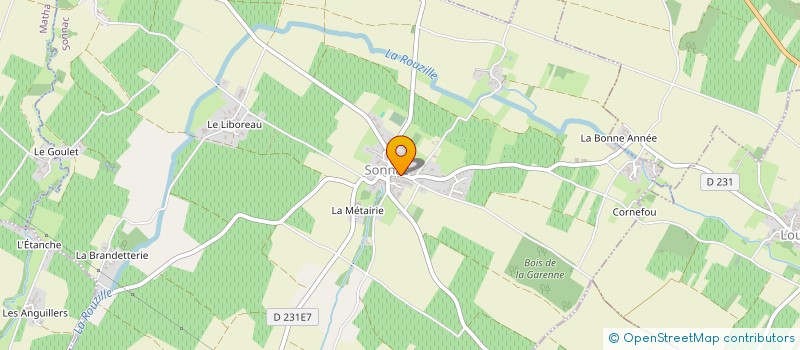 localisation de l'entreprise GUILLET à SONNAC