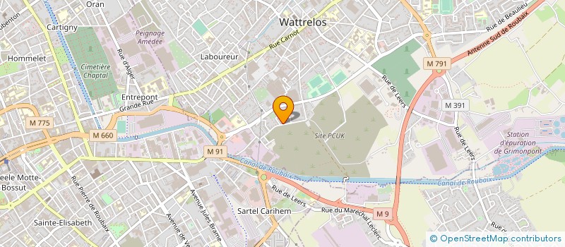 localisation de l'entreprise GUILLET ET VANDENBROUCKE à WATTRELOS