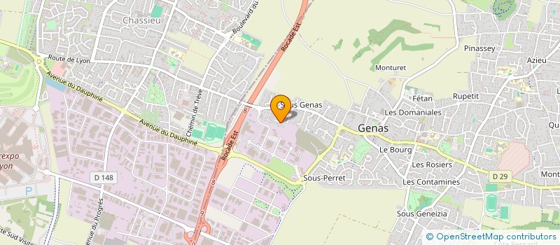 localisation de l'entreprise GUILLHOLDING  GENAS