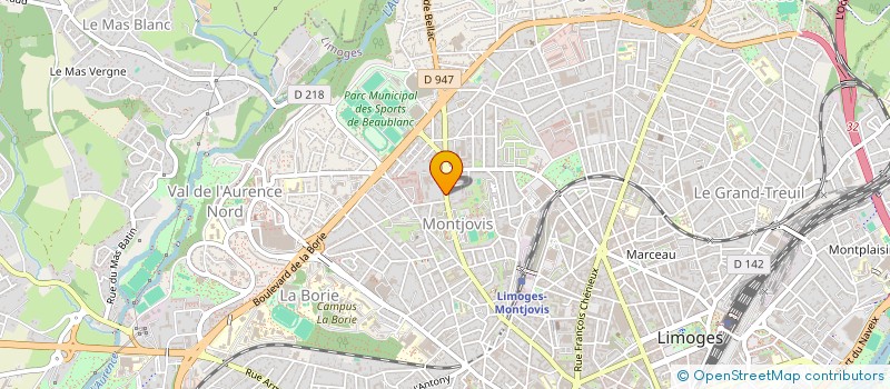 localisation de l'entreprise GUILLON à LIMOGES