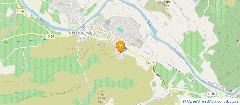 localisation de l'entreprise GUILLON THERESE  SAINT-CHINIAN