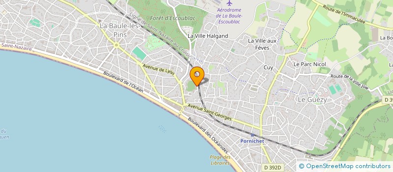 localisation de l'entreprise GUILLOSSOU & POINEUF  LA BAULE-ESCOUBLAC