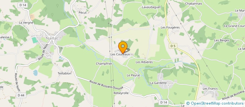 localisation de l'entreprise GUILLOT à NAILLAT