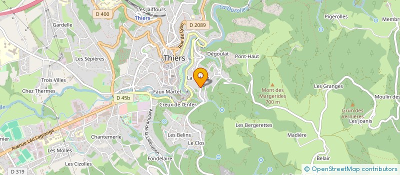 localisation de l'entreprise GUILLOT BATIMENT SARL  THIERS