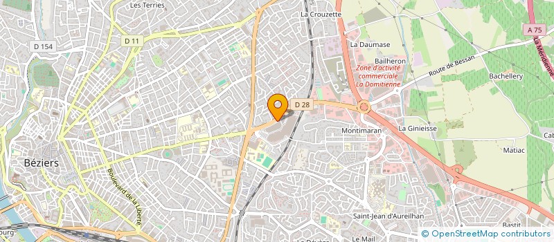 localisation de l'entreprise GUILLOT DIFFUSION à BEZIERS