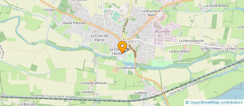 localisation de l'entreprise GUILLOTEAU TP à LOIREAUXENCE